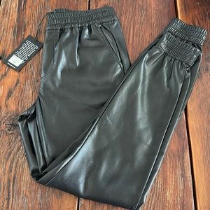 NWT Dear John women’s faux leather joggers XS